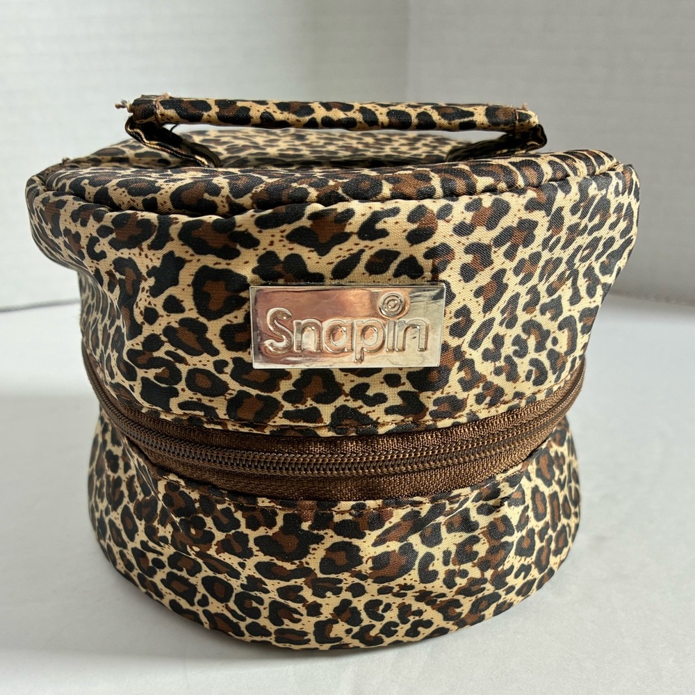 Snapin Leopard Patterned Foldable Bags Cosmetic Bag